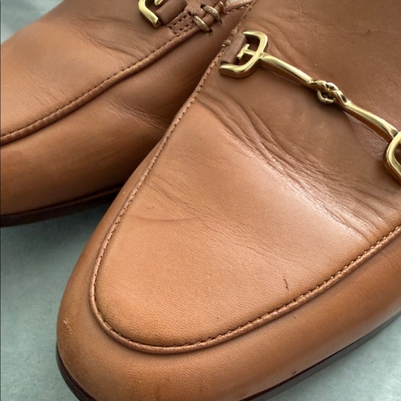 Sam Edelman Cognac Leather Horsebit Slide Loafers - Picture 5 of 8